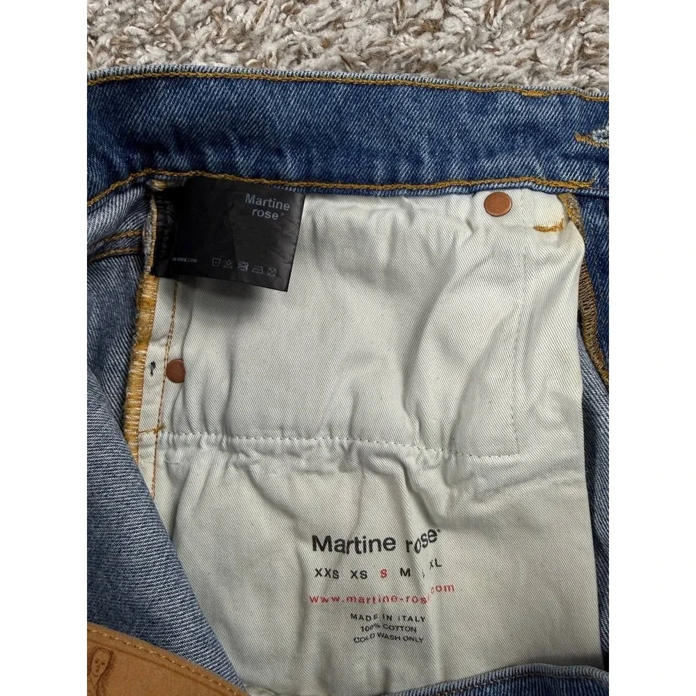 Martine Rose Printed Names Straight Leg Denim Jeans Men's Small